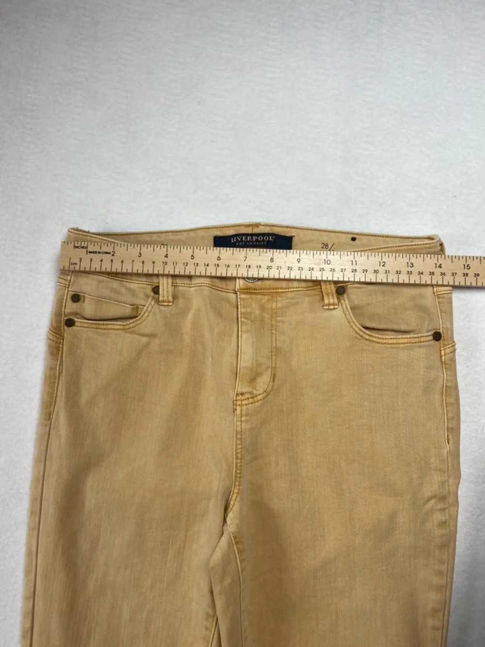 Liverpool Women’s Faded Gold Honey Hugger Ankle Jeans, Size 28/6 - Picture 7 of 14